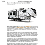 Camp Here: East to West Tandara 28RL By Donya Carlson - October 20, 2020 : Trailer Life
